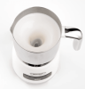 5 in 1 pearl white electric milk foam LED touch control 0.4L/13.5oz cold foam 360¬∞, rotating base detachable cold and hot foam and steamer SUS304