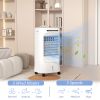HOMCOM 29" Evaporative Air Cooler with Ice Packs, 3-In-1 Ice Cooling Fan, Portable Swamp Cooler with 2.6 Gal Water Tank, Timer, Oscillating, Remote, f