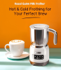 5 in 1 pearl white electric milk foam LED touch control 0.4L/13.5oz cold foam 360¬∞, rotating base detachable cold and hot foam and steamer SUS304