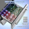 VEVOR 24 inch Undercounter Refrigerator, 2 Drawer Refrigerator with Different Temperature, 4.87 Cu.ft. Capacity, Waterproof Indoor and Outdoor Under C