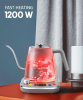 1200W, coffee brewing pot 0.8L / 27 oz gooseneck kettle, fast boiling LCD screen A1 H temperature control SUS304 food grade without BPA automatically