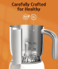 5 in 1 pearl white electric milk foam LED touch control 0.4L/13.5oz cold foam 360¬∞, rotating base detachable cold and hot foam and steamer SUS304
