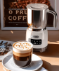 5 in 1 pearl white electric milk foam LED touch control 0.4L/13.5oz cold foam 360¬∞, rotating base detachable cold and hot foam and steamer SUS304