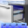 VEVOR 24 inch Undercounter Refrigerator, 2 Drawer Refrigerator with Different Temperature, 4.87 Cu.ft. Capacity, Waterproof Indoor and Outdoor Under C