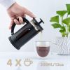 Mini French Press 12 oz; Small French Press Coffee Maker 350 ml; Heat Cold Coffee Brewer Camping Coffee Press