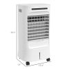 HOMCOM 29" Evaporative Air Cooler with Ice Packs, 3-In-1 Ice Cooling Fan, Portable Swamp Cooler with 2.6 Gal Water Tank, Timer, Oscillating, Remote, f