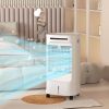 HOMCOM 29" Evaporative Air Cooler with Ice Packs, 3-In-1 Ice Cooling Fan, Portable Swamp Cooler with 2.6 Gal Water Tank, Timer, Oscillating, Remote, f