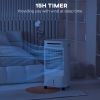 HOMCOM 29" Evaporative Air Cooler with Ice Packs, 3-In-1 Ice Cooling Fan, Portable Swamp Cooler with 2.6 Gal Water Tank, Timer, Oscillating, Remote, f