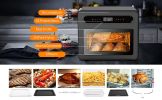 Geek Chef Steam Air Fryer Toast Oven Combo , 26 QT Steam Convection Oven Countertop , 50 Cooking Presets, with 6 Slice Toast, 12" Pizza, Black Stainle