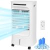 HOMCOM 29" Evaporative Air Cooler with Ice Packs, 3-In-1 Ice Cooling Fan, Portable Swamp Cooler with 2.6 Gal Water Tank, Timer, Oscillating, Remote, f